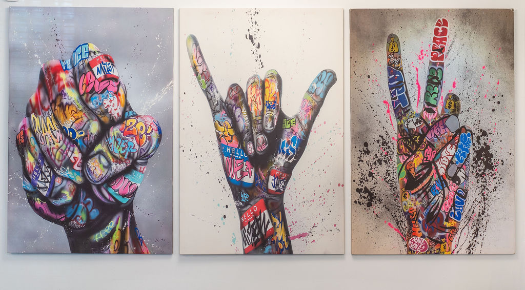 Colorful canvas art prints made by Hilson Ink
